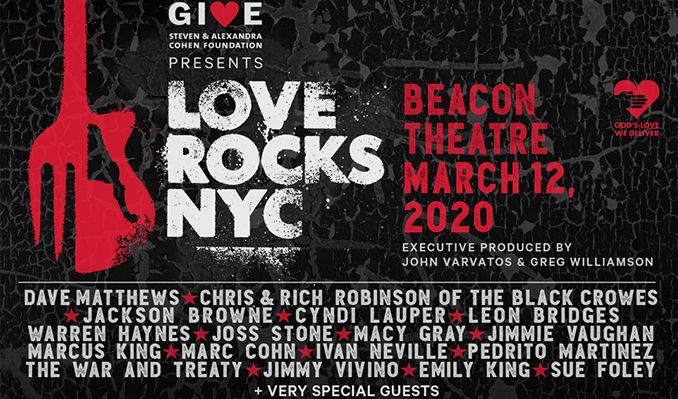 Love Rocks NYC! Dave Matthews, Chris Robinson, Jackson Browne & Cyndi Lauper at Beacon Theatre