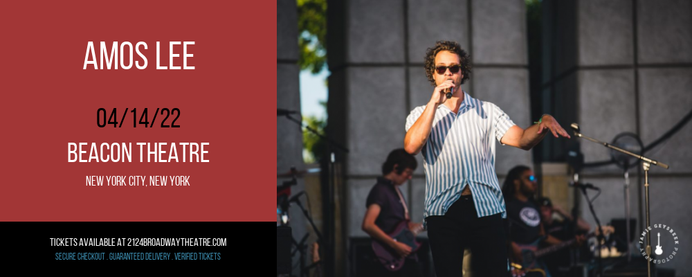 Amos Lee at Beacon Theatre tickets Amos Lee at Beacon Theatre