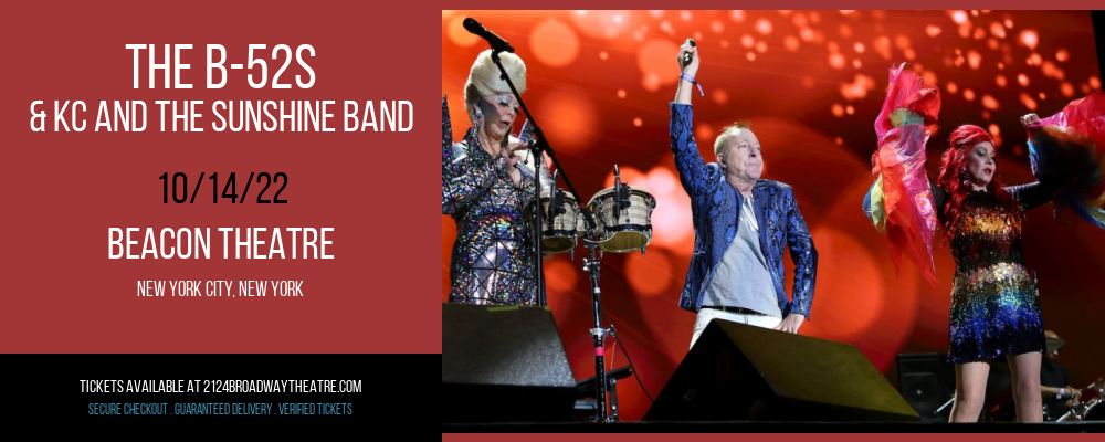 The B-52s & KC and The Sunshine Band at Beacon Theatre tickets The B-52s & KC and The Sunshine Band at Beacon Theatre