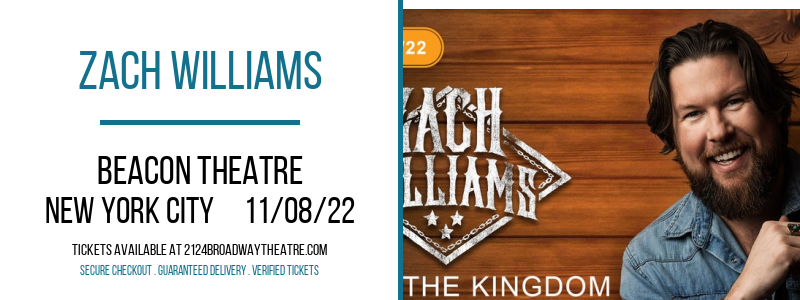 Zach Williams at Beacon Theatre tickets Zach Williams at Beacon Theatre