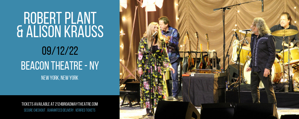 Robert Plant & Alison Krauss at Beacon Theatre tickets Robert Plant & Alison Krauss at Beacon Theatre