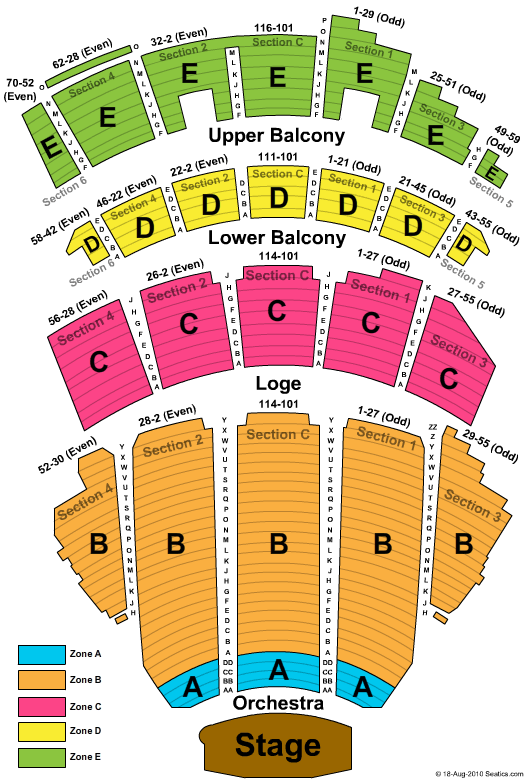 Beacon Theatre Seating Chart Manhattan New York