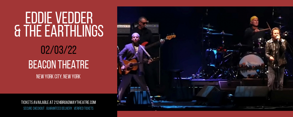 Eddie Vedder & The Earthlings at Beacon Theatre tickets Eddie Vedder & The Earthlings at Beacon Theatre