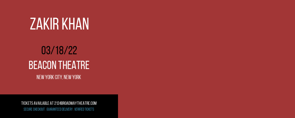 Zakir Khan at Beacon Theatre tickets Zakir Khan at Beacon Theatre