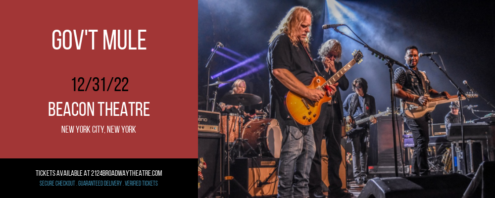 Gov't Mule at Beacon Theatre tickets Gov't Mule at Beacon Theatre
