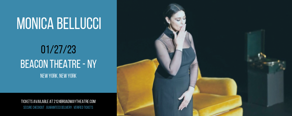 Monica Bellucci at Beacon Theatre tickets Monica Bellucci at Beacon Theatre