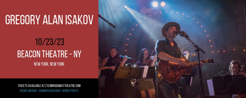 Gregory Alan Isakov at Beacon Theatre - NY