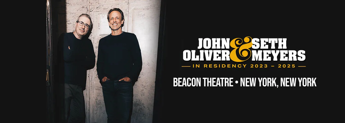 John Oliver and Seth Meyers at Beacon Theatre